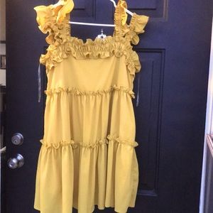 Yellow mid dress
